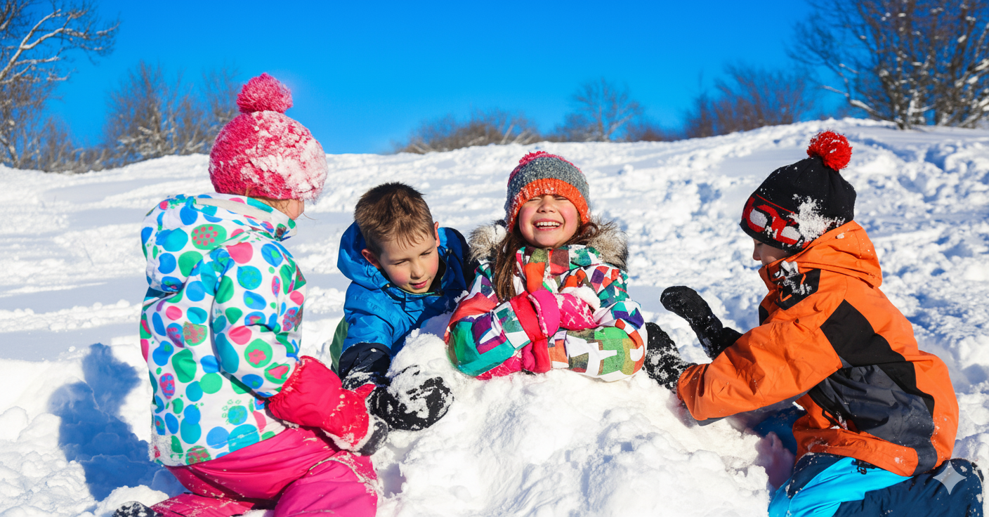 Dzieci bawią się na półkoloniach zimowych 2026